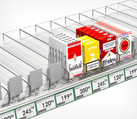 Лоток пластиковый для сигарет SIG-TRAY, длина 385 мм, сила толкания 3N EPG