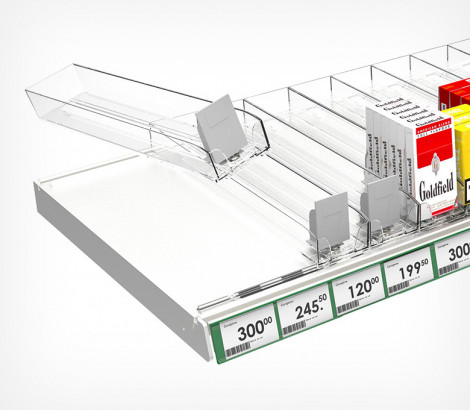 Лоток пластиковый для сигарет SIG-TRAY, длина 385 мм, сила толкания 3N EPG